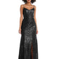6845 Spaghetti Strap Sequin Gown by Dessy